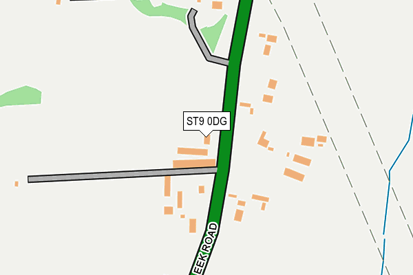 ST9 0DG map - OS OpenMap – Local (Ordnance Survey)