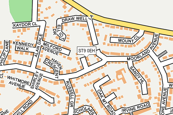 ST9 0EH map - OS OpenMap – Local (Ordnance Survey)