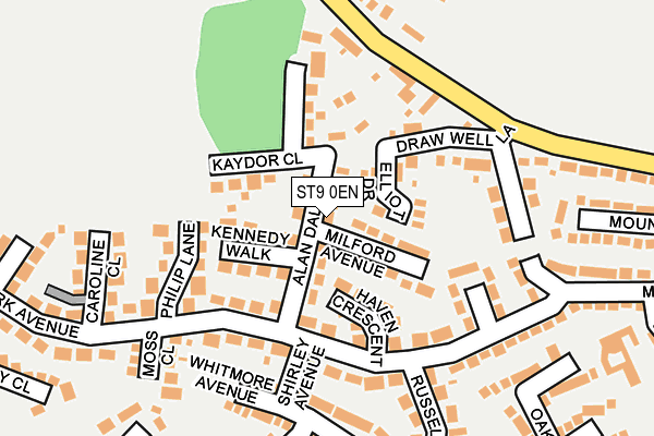 ST9 0EN map - OS OpenMap – Local (Ordnance Survey)