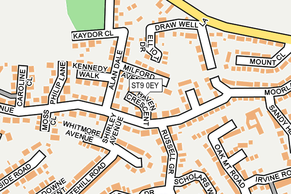 ST9 0EY map - OS OpenMap – Local (Ordnance Survey)