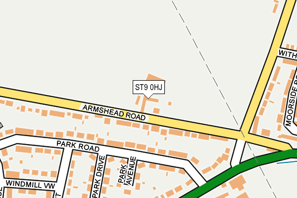 ST9 0HJ map - OS OpenMap – Local (Ordnance Survey)