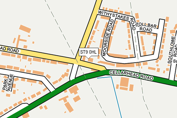 ST9 0HL map - OS OpenMap – Local (Ordnance Survey)