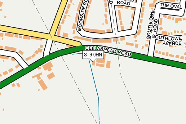 ST9 0HN map - OS OpenMap – Local (Ordnance Survey)