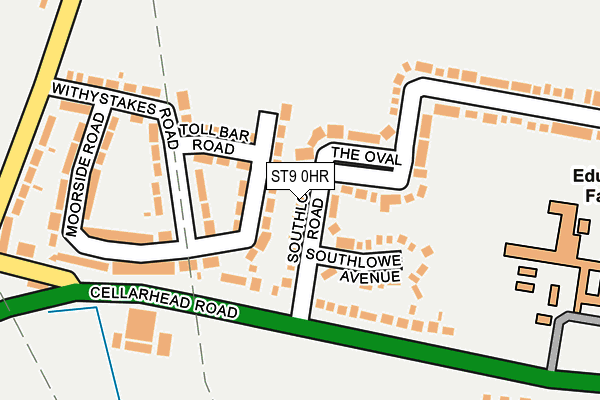 ST9 0HR map - OS OpenMap – Local (Ordnance Survey)