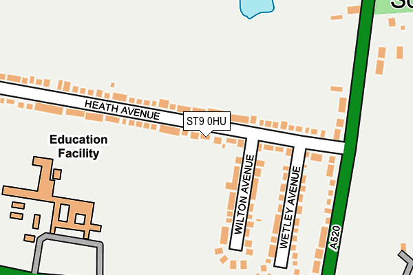 ST9 0HU map - OS OpenMap – Local (Ordnance Survey)