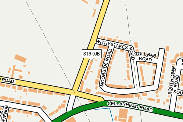 ST9 0JB map - OS OpenMap – Local (Ordnance Survey)