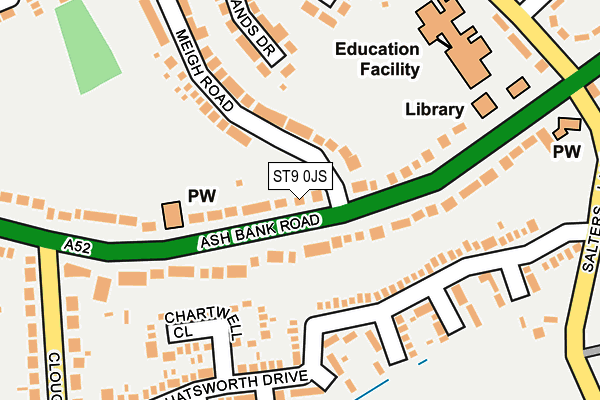 Map of ASH BANK GARAGE LIMITED at local scale