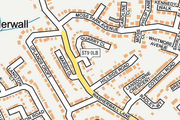 ST9 0LB map - OS OpenMap – Local (Ordnance Survey)