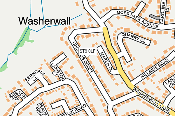 ST9 0LF map - OS OpenMap – Local (Ordnance Survey)