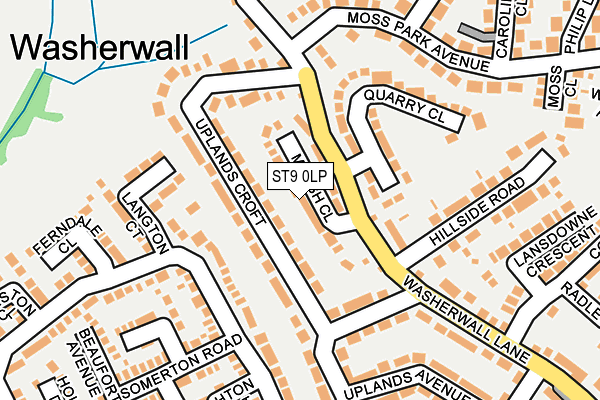 ST9 0LP map - OS OpenMap – Local (Ordnance Survey)