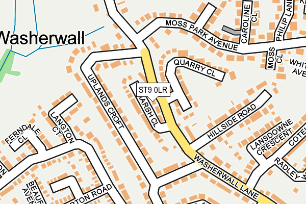 ST9 0LR map - OS OpenMap – Local (Ordnance Survey)
