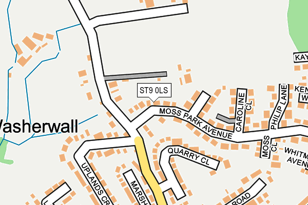 ST9 0LS map - OS OpenMap – Local (Ordnance Survey)