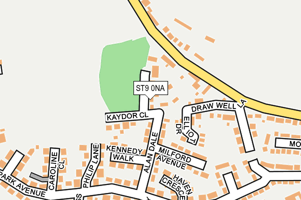 ST9 0NA map - OS OpenMap – Local (Ordnance Survey)