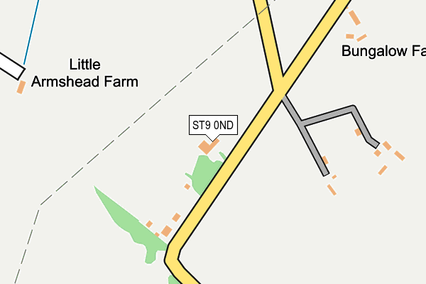 ST9 0ND map - OS OpenMap – Local (Ordnance Survey)