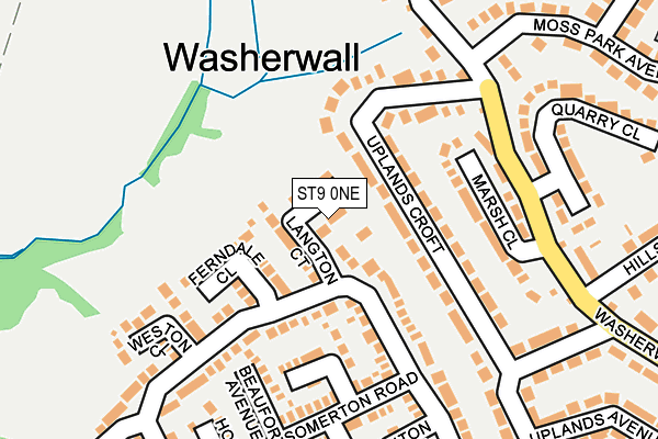 ST9 0NE map - OS OpenMap – Local (Ordnance Survey)