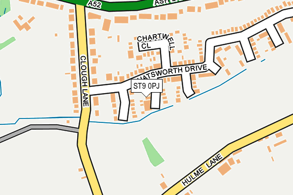 ST9 0PJ map - OS OpenMap – Local (Ordnance Survey)