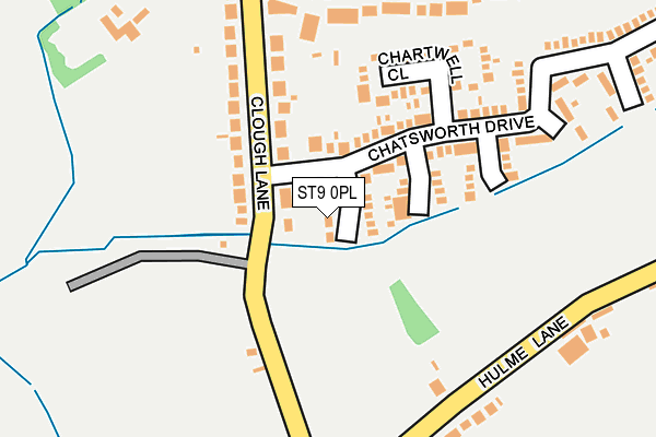 ST9 0PL map - OS OpenMap – Local (Ordnance Survey)