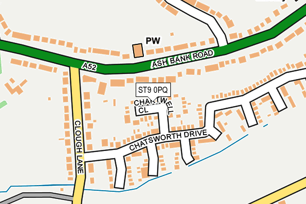 ST9 0PQ map - OS OpenMap – Local (Ordnance Survey)