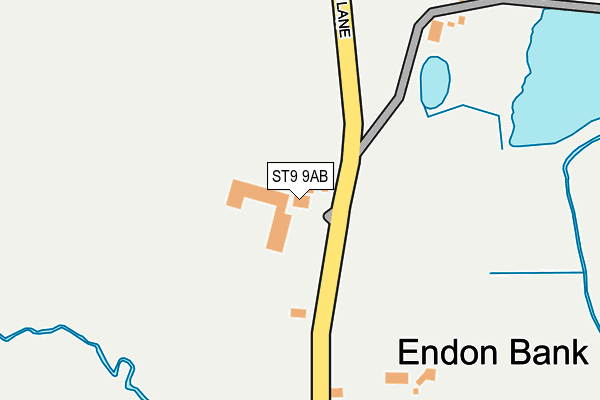 ST9 9AB map - OS OpenMap – Local (Ordnance Survey)