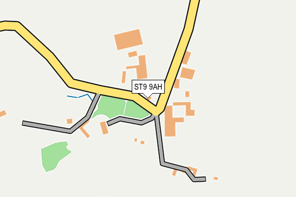 ST9 9AH map - OS OpenMap – Local (Ordnance Survey)