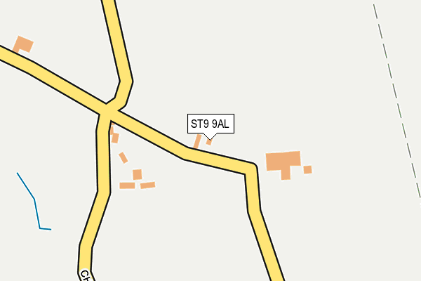 ST9 9AL map - OS OpenMap – Local (Ordnance Survey)