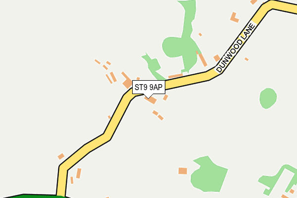 ST9 9AP map - OS OpenMap – Local (Ordnance Survey)