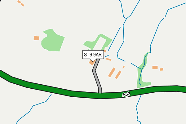 ST9 9AR map - OS OpenMap – Local (Ordnance Survey)