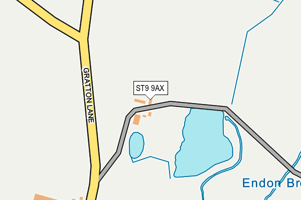 ST9 9AX map - OS OpenMap – Local (Ordnance Survey)