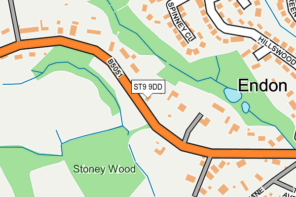 ST9 9DD map - OS OpenMap – Local (Ordnance Survey)