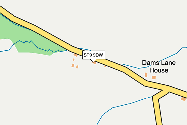 ST9 9DW map - OS OpenMap – Local (Ordnance Survey)