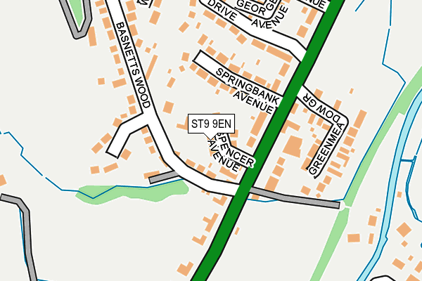 ST9 9EN map - OS OpenMap – Local (Ordnance Survey)