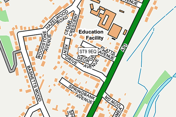 ST9 9EQ map - OS OpenMap – Local (Ordnance Survey)