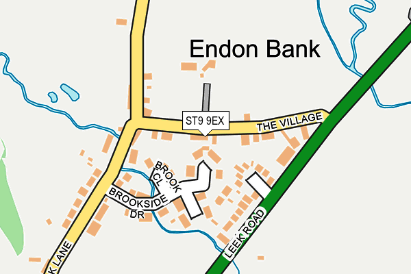 ST9 9EX map - OS OpenMap – Local (Ordnance Survey)