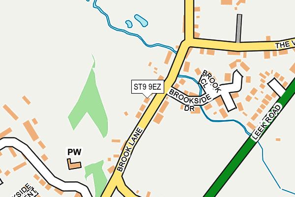 ST9 9EZ map - OS OpenMap – Local (Ordnance Survey)