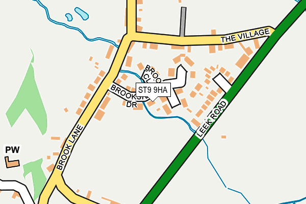 ST9 9HA map - OS OpenMap – Local (Ordnance Survey)