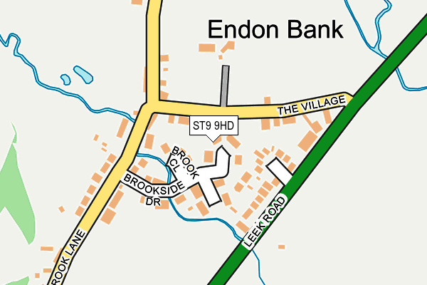 ST9 9HD map - OS OpenMap – Local (Ordnance Survey)