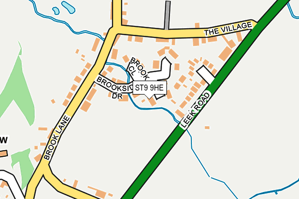 ST9 9HE map - OS OpenMap – Local (Ordnance Survey)