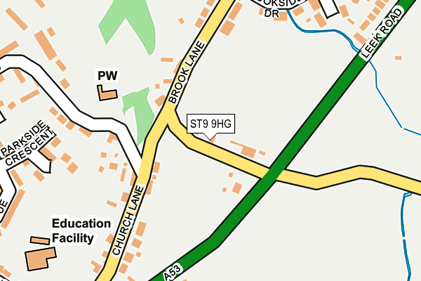 ST9 9HG map - OS OpenMap – Local (Ordnance Survey)