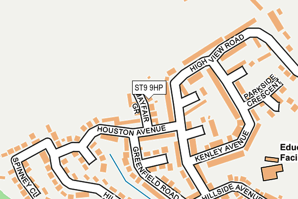 ST9 9HP map - OS OpenMap – Local (Ordnance Survey)