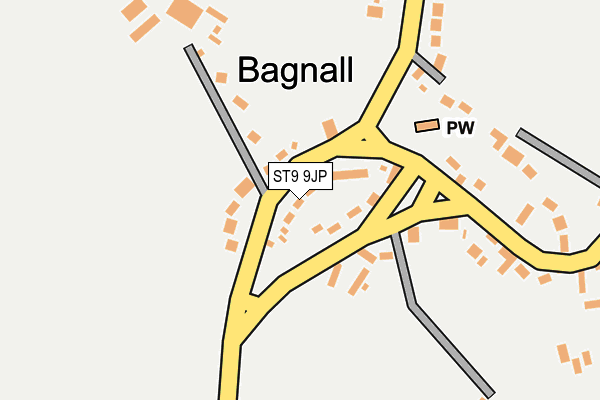 ST9 9JP map - OS OpenMap – Local (Ordnance Survey)