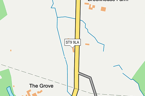 ST9 9LA map - OS OpenMap – Local (Ordnance Survey)