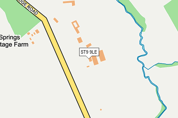 ST9 9LE map - OS OpenMap – Local (Ordnance Survey)