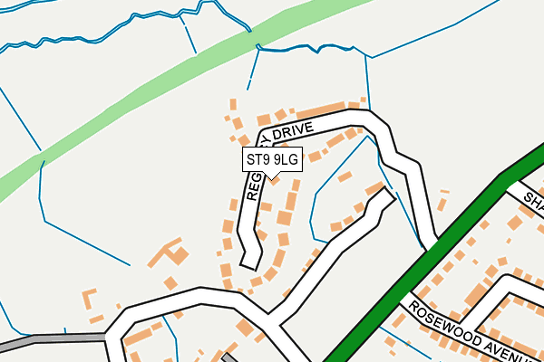 ST9 9LG map - OS OpenMap – Local (Ordnance Survey)