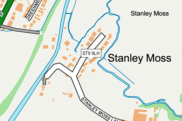 ST9 9LH map - OS OpenMap – Local (Ordnance Survey)