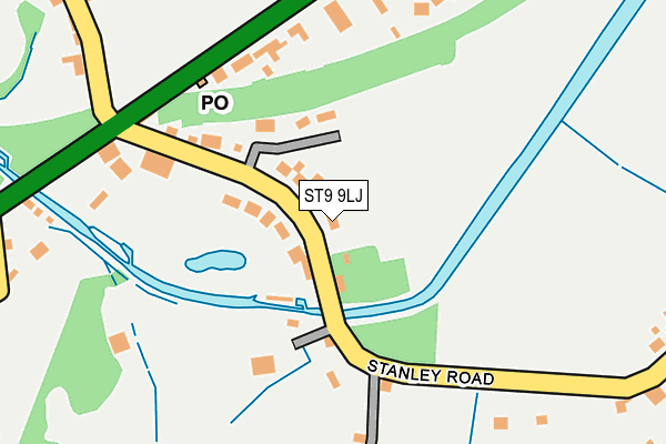 ST9 9LJ map - OS OpenMap – Local (Ordnance Survey)