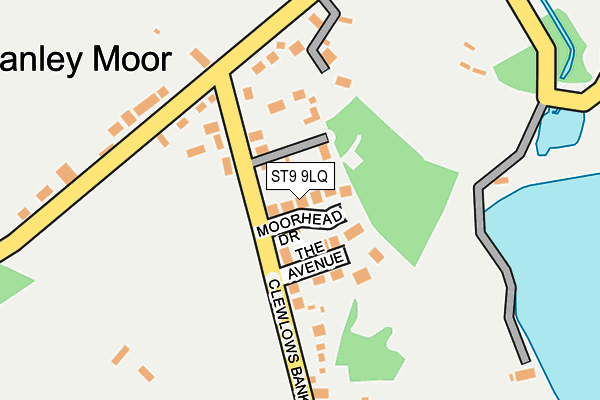 ST9 9LQ map - OS OpenMap – Local (Ordnance Survey)