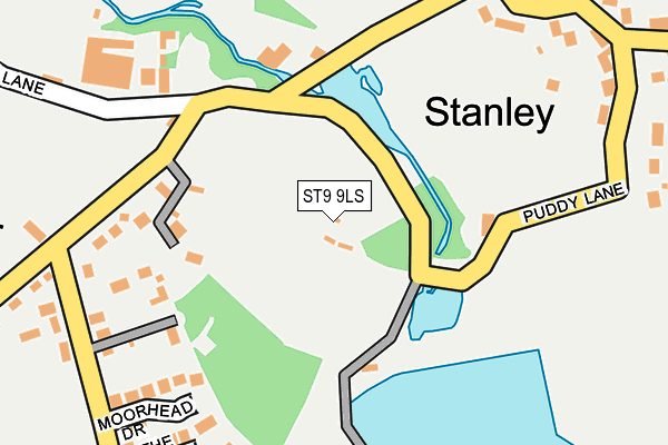 ST9 9LS map - OS OpenMap – Local (Ordnance Survey)