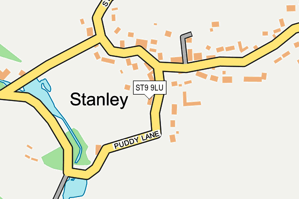 ST9 9LU map - OS OpenMap – Local (Ordnance Survey)