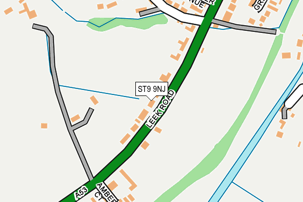 ST9 9NJ map - OS OpenMap – Local (Ordnance Survey)