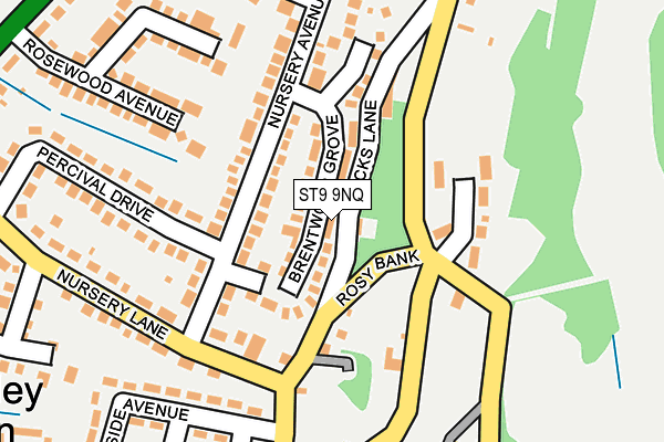 ST9 9NQ map - OS OpenMap – Local (Ordnance Survey)